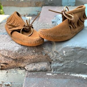 Minnetonka fringe booties (worn once)